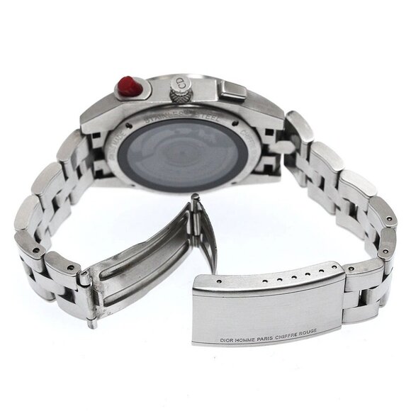 Dior Cyfuru Rouge CD084611 Date Chronograph Silver Dial Automatic Men's - Picture 3 of 11